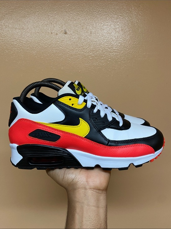 Nike Shoes - Nike Air Max 90 “White Chrome Yellow Black Bright Crimson” Size 7.5  833412-120